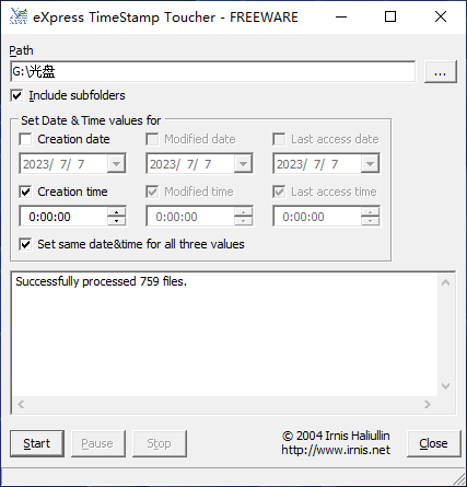 文件时间戳修改器 eXpress TimeStamp Toucher插图1